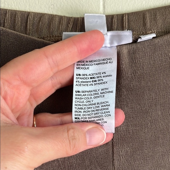 Chico’s Women’s Straight Leg Elastic Waist Beach Lagen Look Capsule Pants Sz XXL - Picture 8 of 9